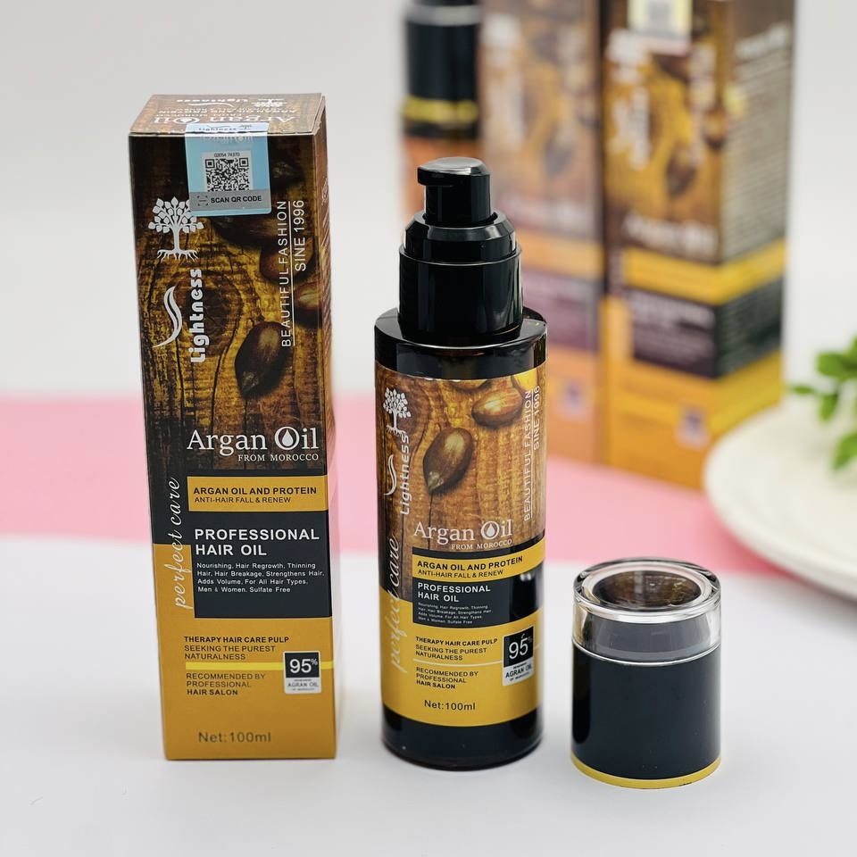 روغن مو آرگان بدون سولفات لایتنس LIGHTNESS اصل