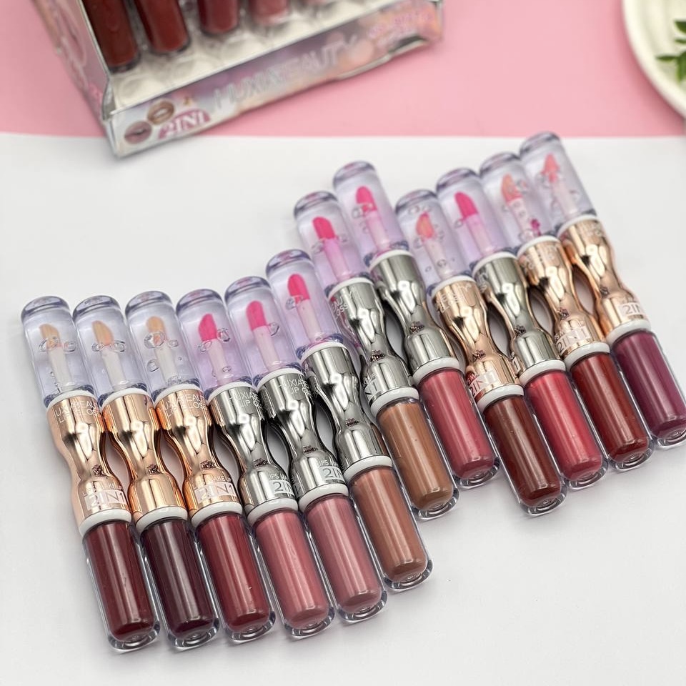 رژ لب مایع و برق لب حرارتی دو طرفه HUXIA BEAUTY