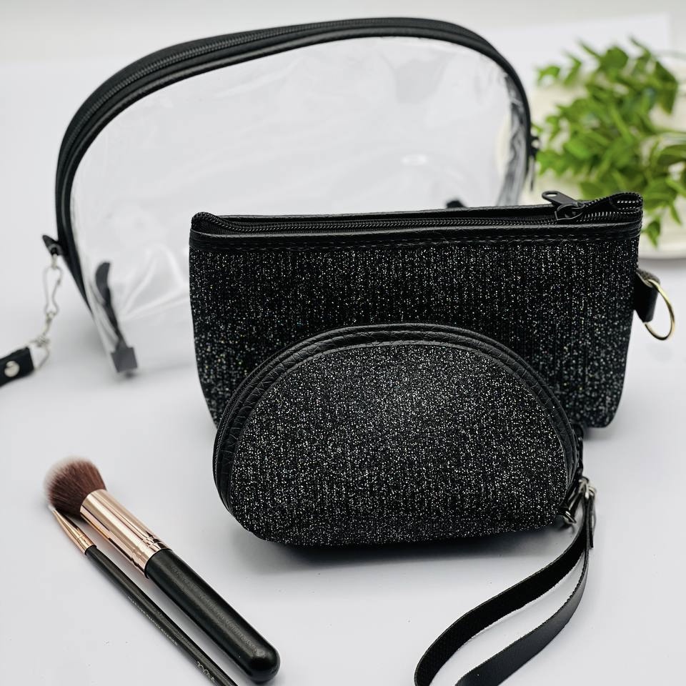 کیف آرایشی 3 تکه لمه