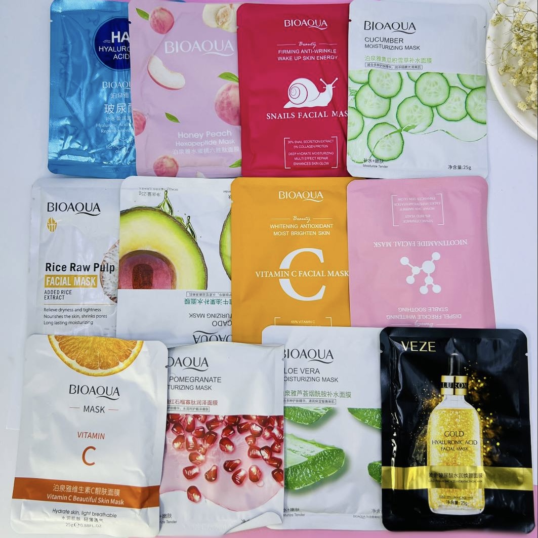 ماسک ورقه ایی صورت بیواکوا BIOAQUA