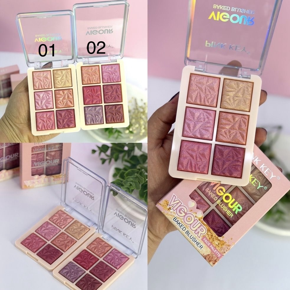 پالت رژ گونه و هایلایتر پینک کی PINK KEY انتخابی