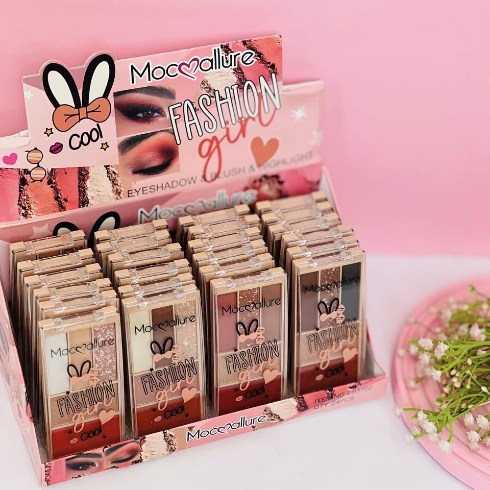 پالت سایه و هایلایتر و رژ گونه مدل خرگوشی موکالر MOCALLURE