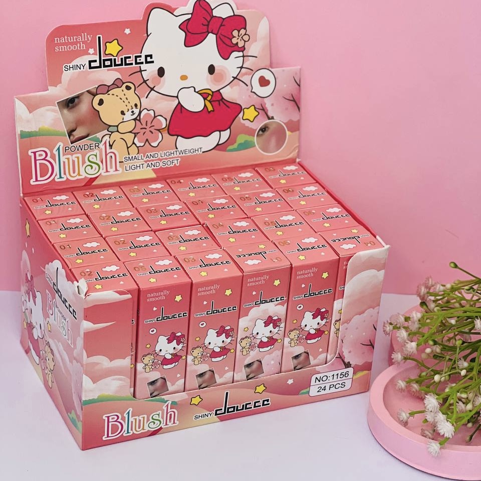 رژ گونه براش دار دوسر استیکی طرح کیتی