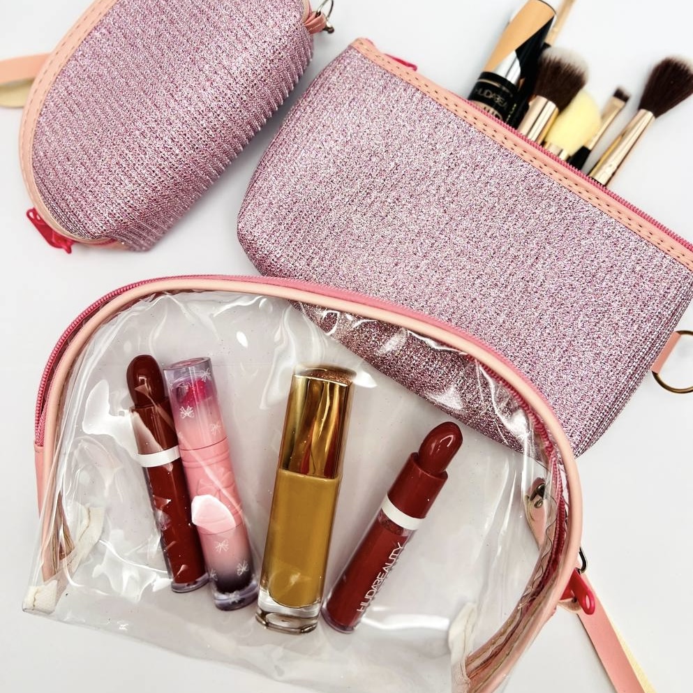 کیف آرایشی 3 تکه لمه