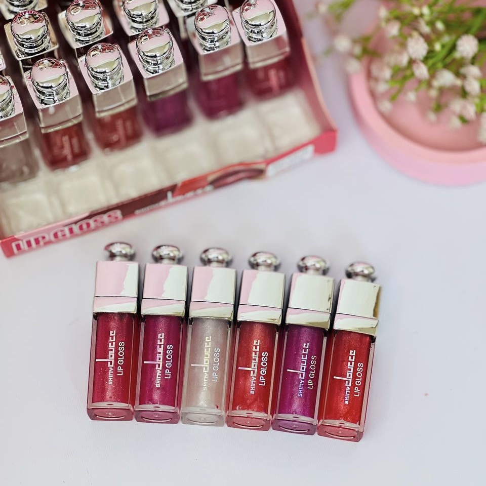 برق لب حرارتی شاین دار طرح دیور DIOR