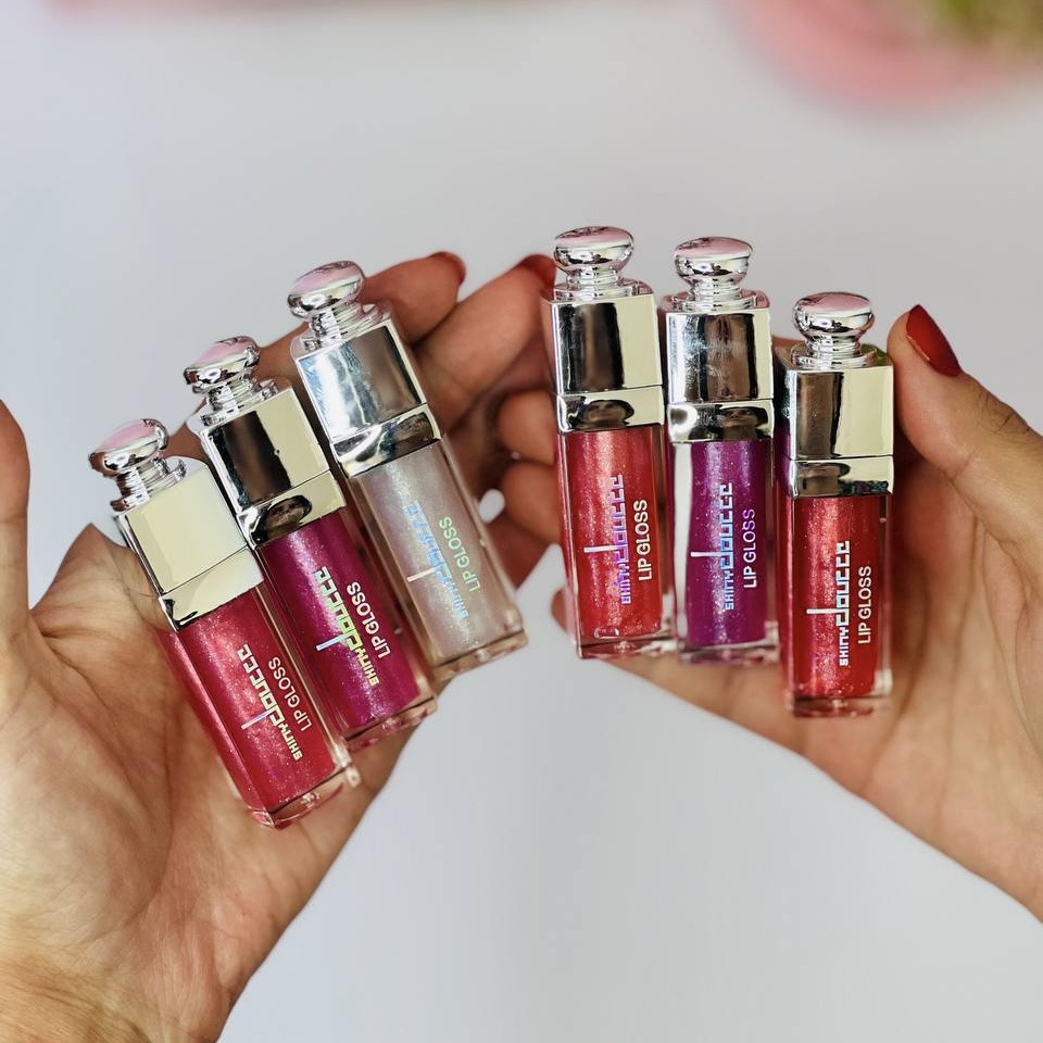 برق لب حرارتی شاین دار طرح دیور DIOR