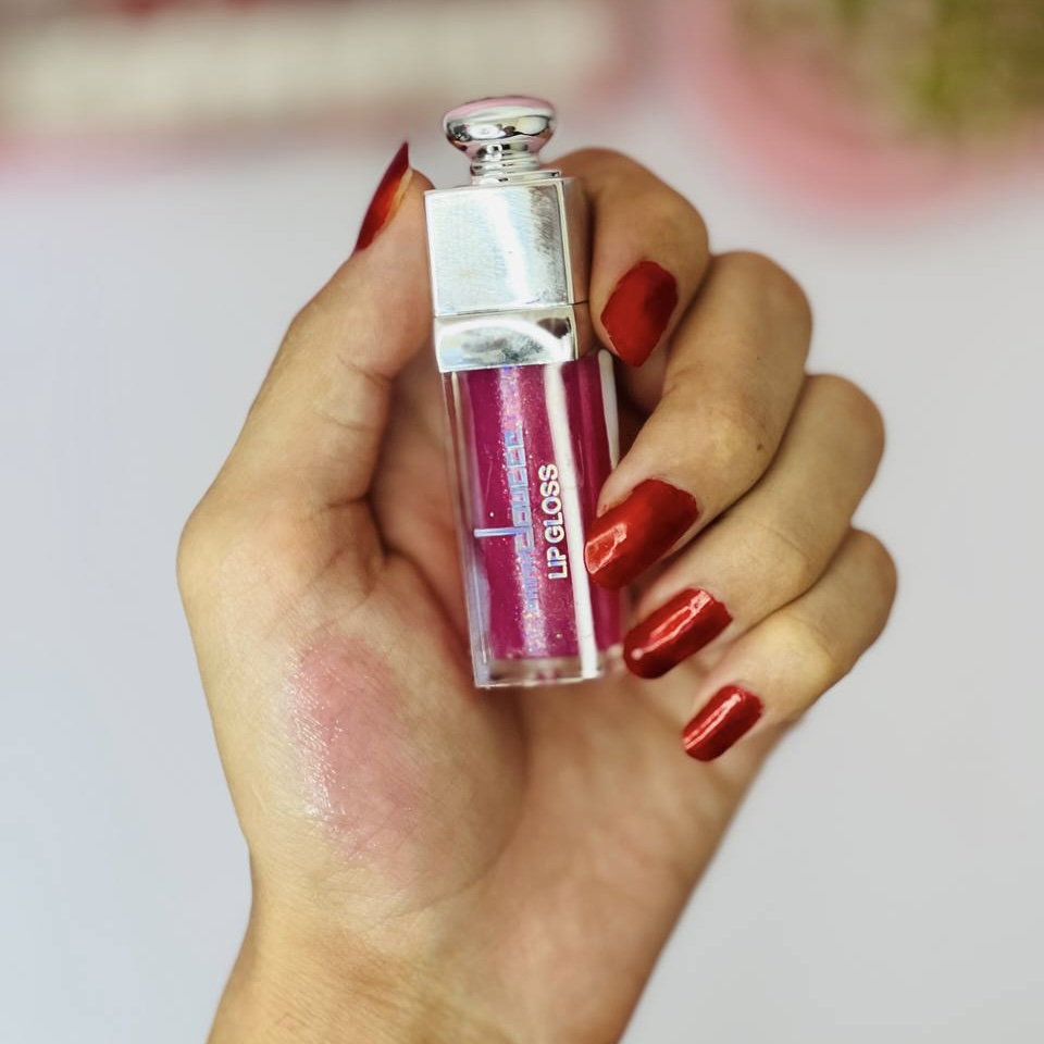 برق لب حرارتی شاین دار طرح دیور DIOR