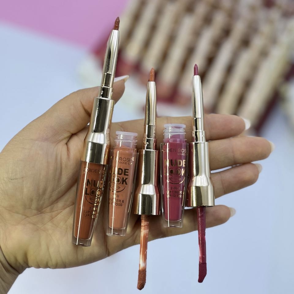 خط لب و رژ لب مایع دو طرفه کویدن رز QOIDEN ROSE