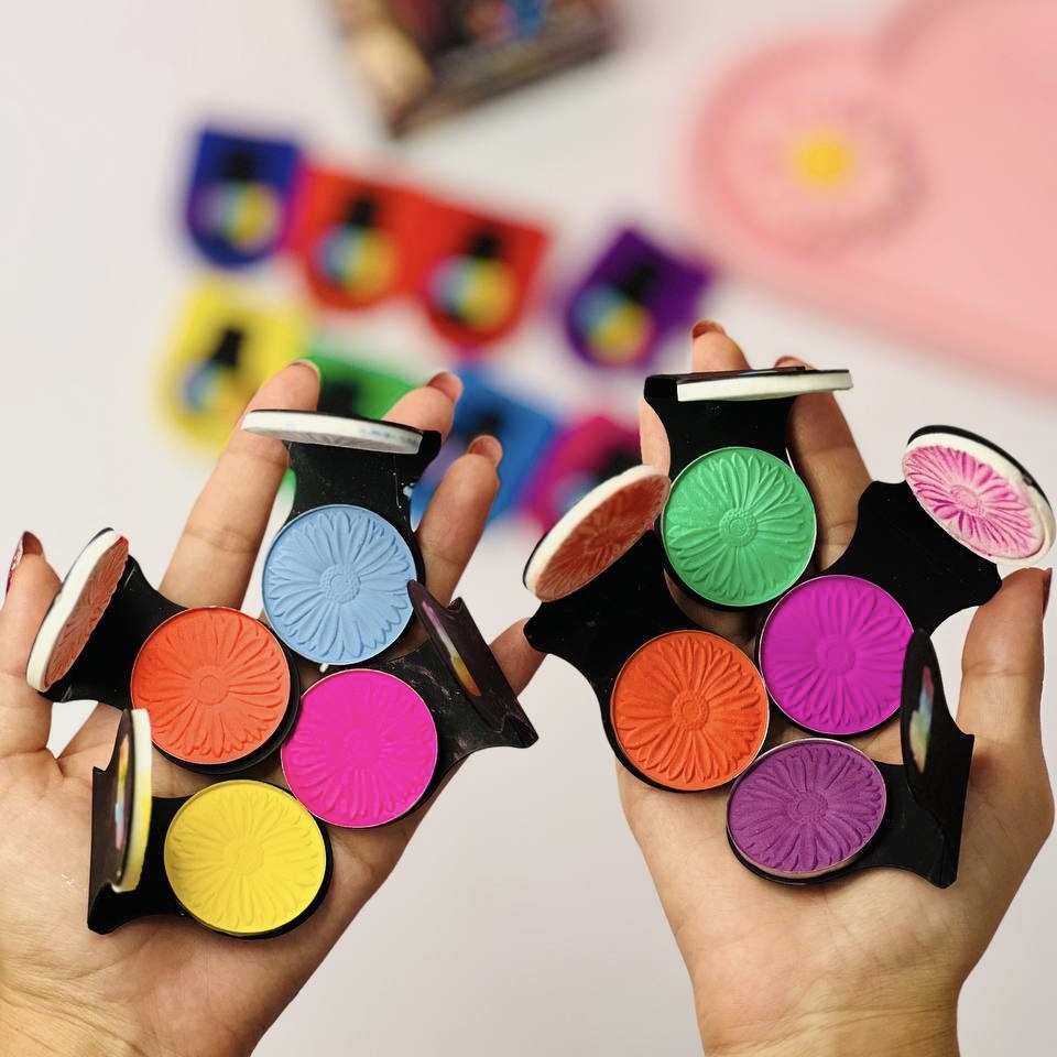 گچ مو سکه ای پد دار فانتزی رنگی ( پک 8 تایی )