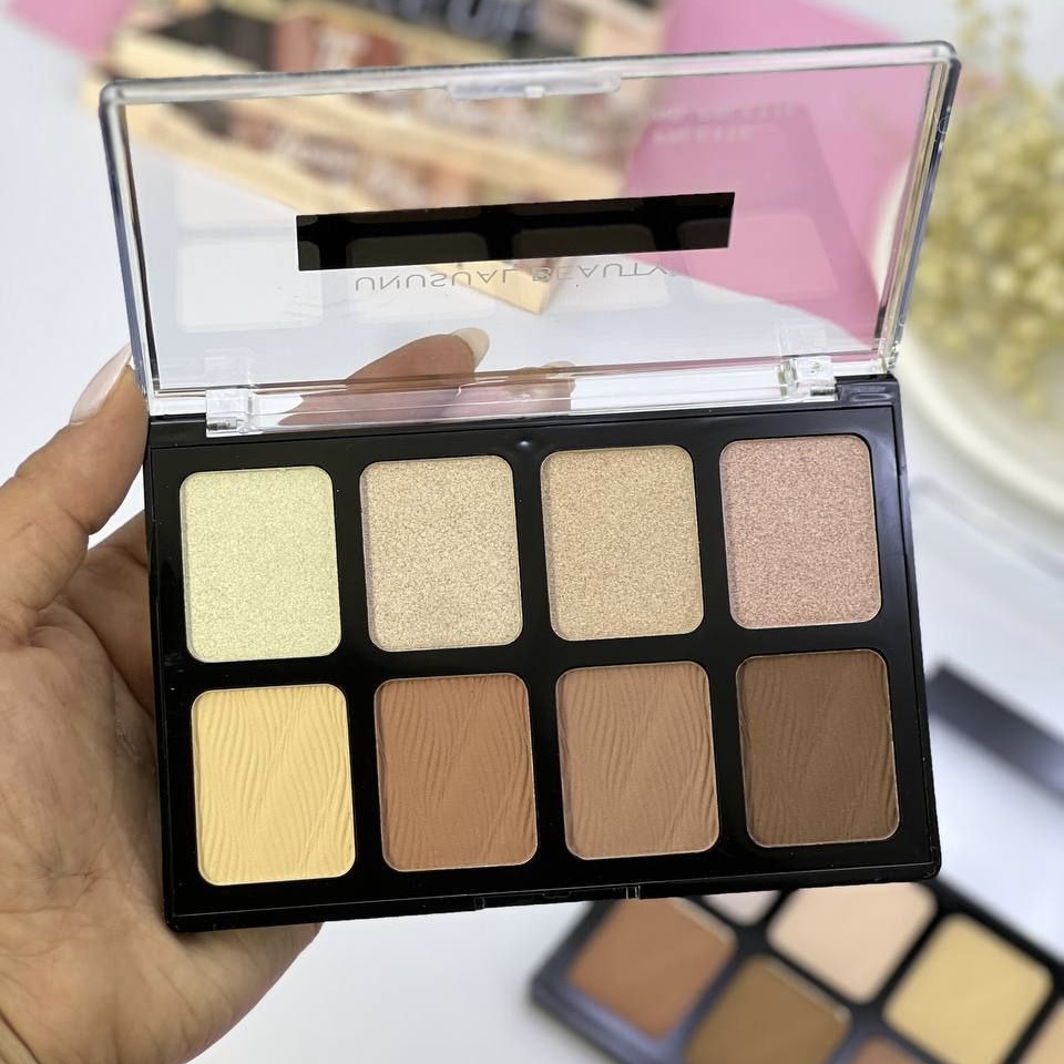 پالت 8 رنگ هایلایتر و کانتور خشک MAKE UP