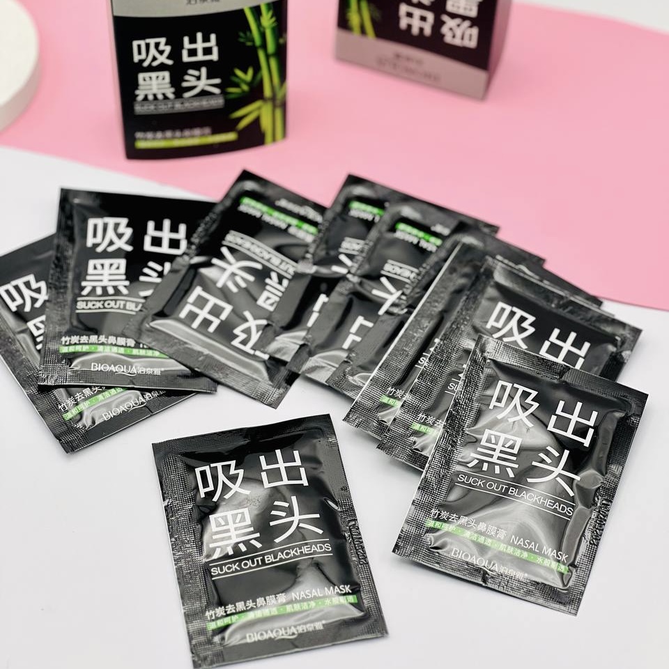 بلک ماسک ساشه ای ضد جوش بامبو و زغال فعال بیوآکوا BIOAQUA