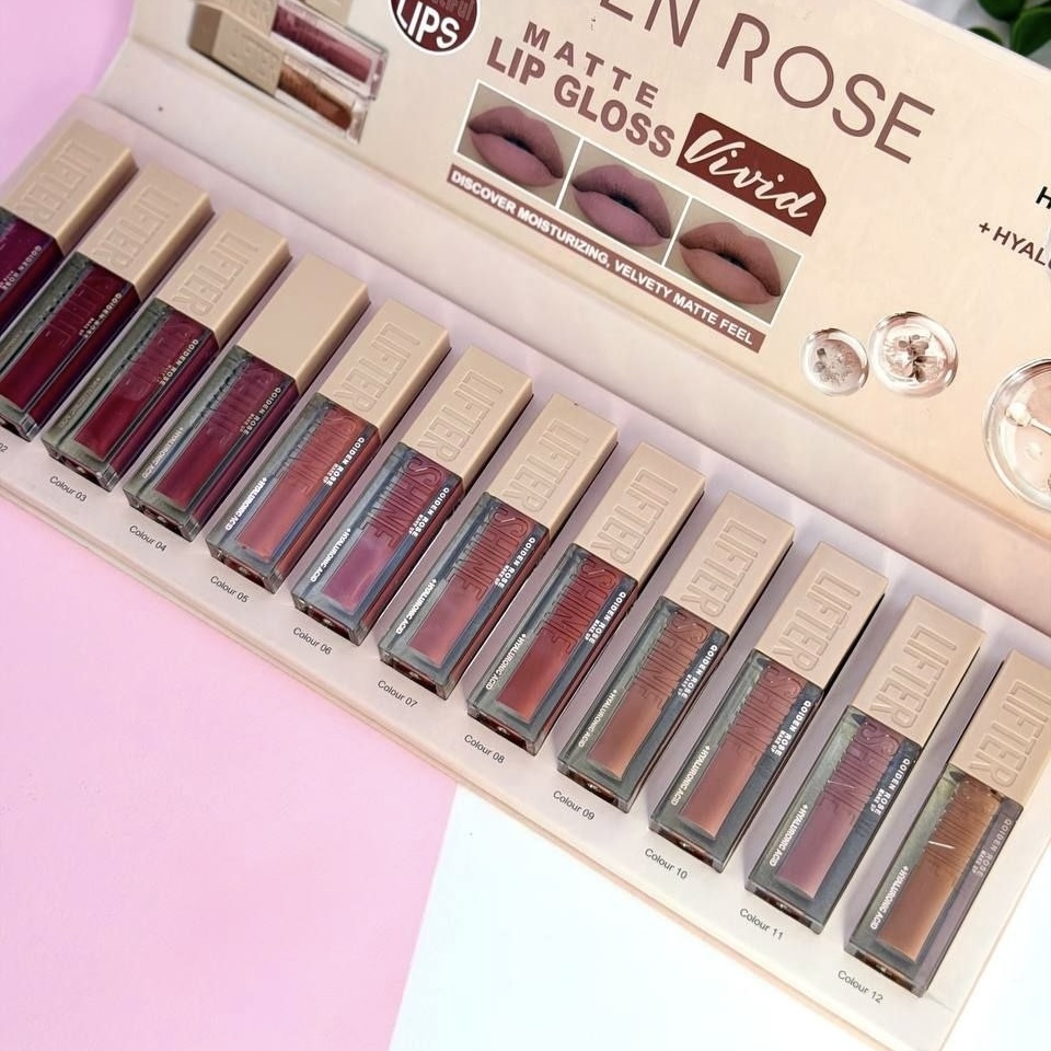 پک رژ لب مایع کویدن رز QOIDEN ROSE 12 عددی